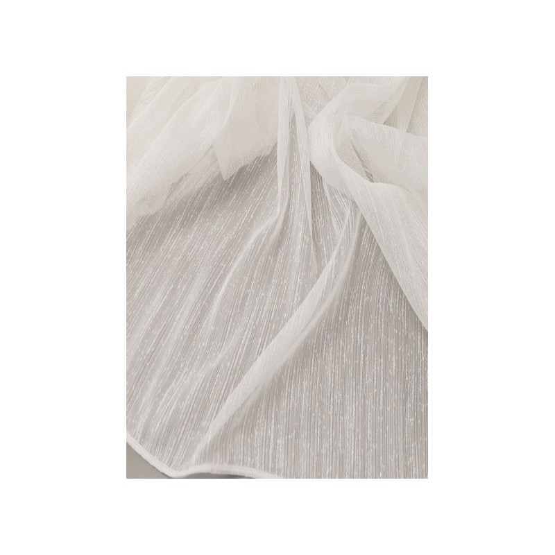 Плат за тънко перде в цвят слонова кост-3