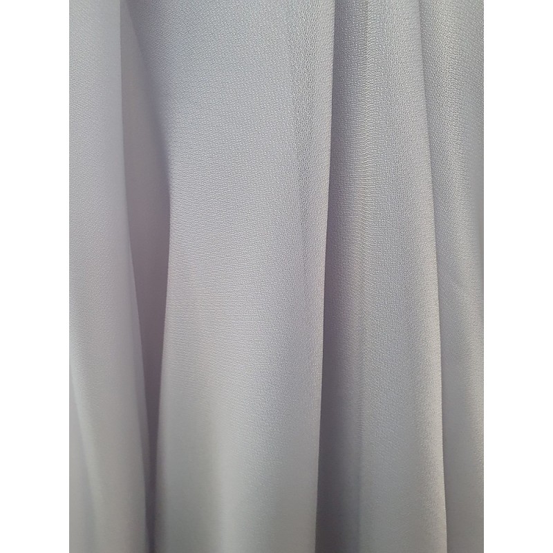 Прозрачна едноцветна органза за тънко перде в сиво-2
