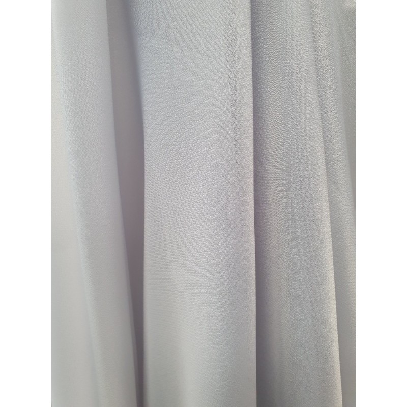 Прозрачна едноцветна органза за тънко перде в сиво-3