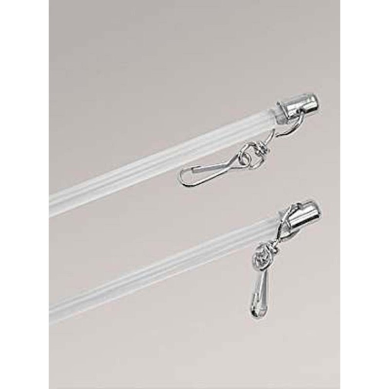 Водач за перде хром с плексиглас-4