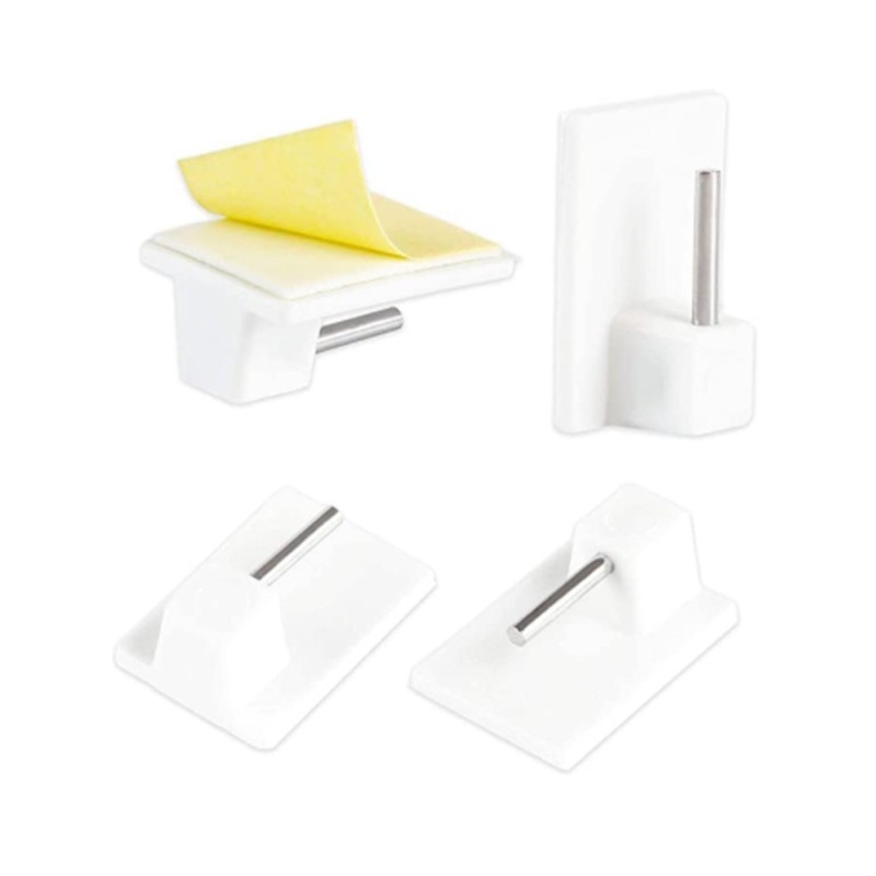 Лепенки за телескопични релси в бял цвят-2