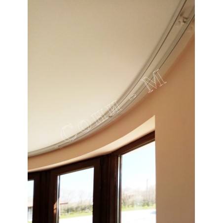 Алуминиев единичен корниз в бяло - 3700-5