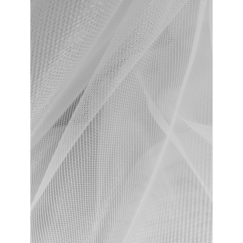 Готово перде от органза в бял цвят 6x2.50м.-3