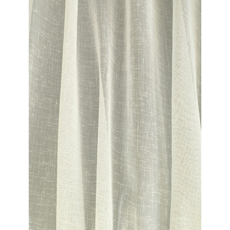 Готово перде от изчистена материя в слонова кост 6x2.50м.-4