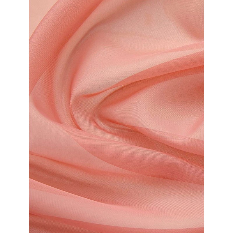 Готово воалено перде в цвят корал 6.00x2.50м.-2