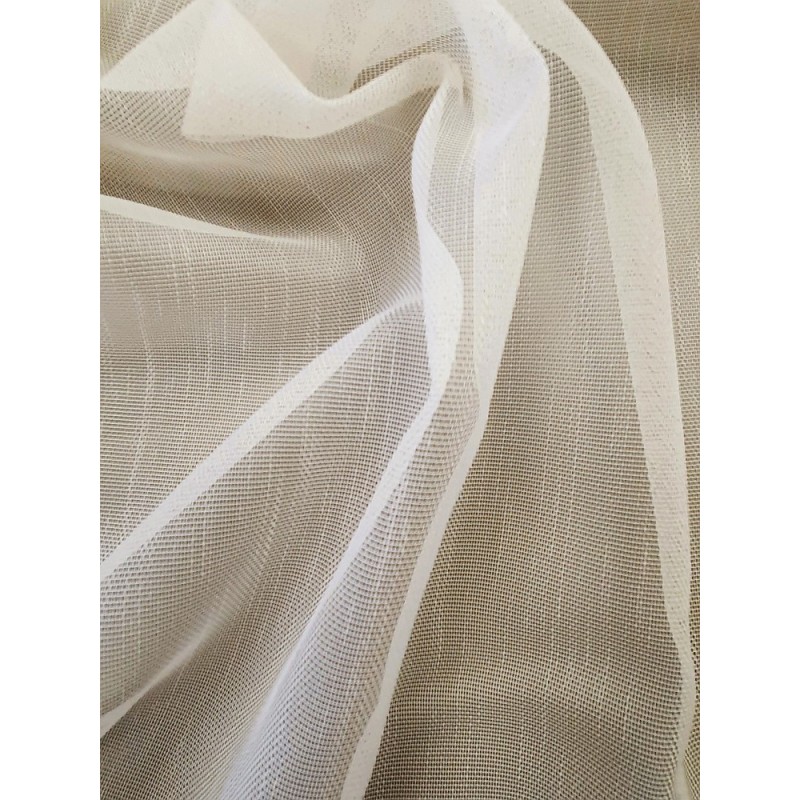 Прозрачна органза бамбук в екрю цвят-3