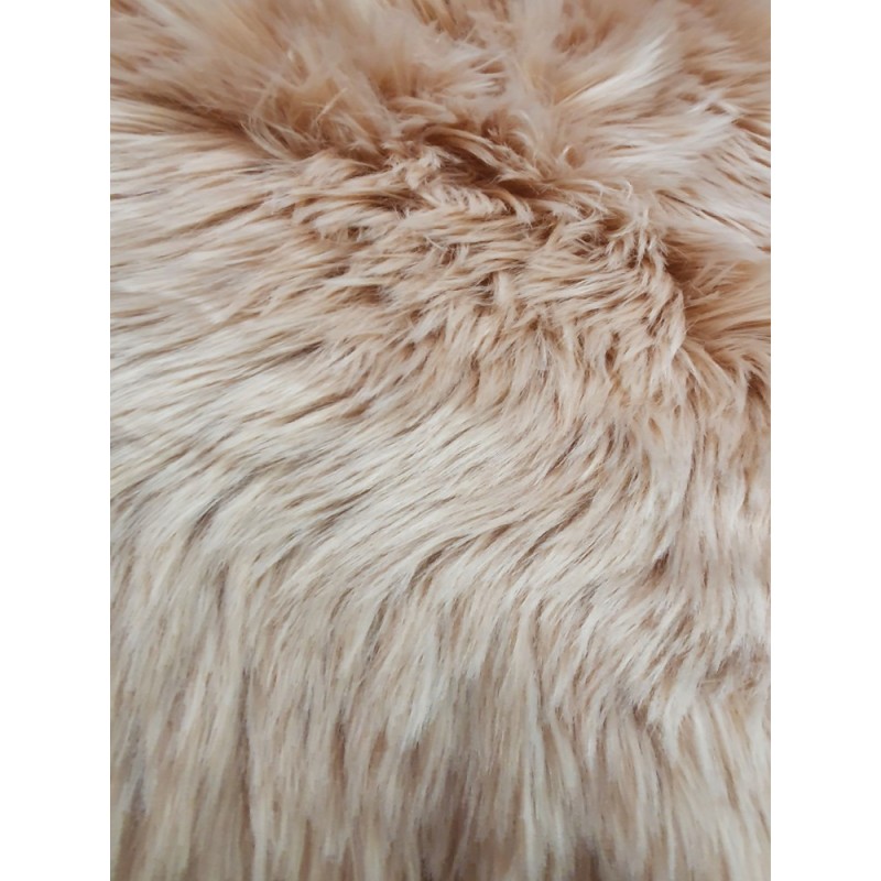 Kилимче от еко кожа с дълъг косъм в розов цвят 55x80см.-3