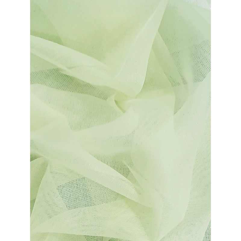 Изчистена материя за тънки пердета в бледо зелен цвят-4