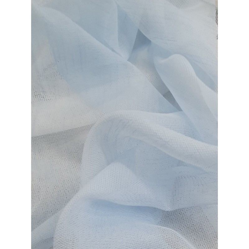 Едноцветна органза в светло син цвят-3