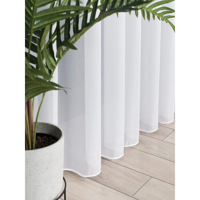 Плат за тънко перде от бял воал-2