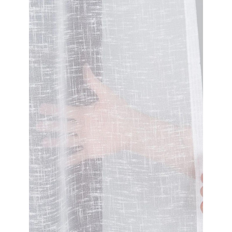 Готово перде с ленена текстура в бял цвят 6.00x2.50м.-4