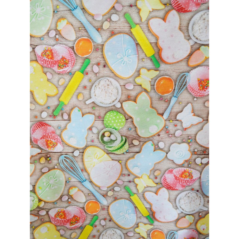 Великденски тишлайфер с яйца и зайчета 40x135см.-2