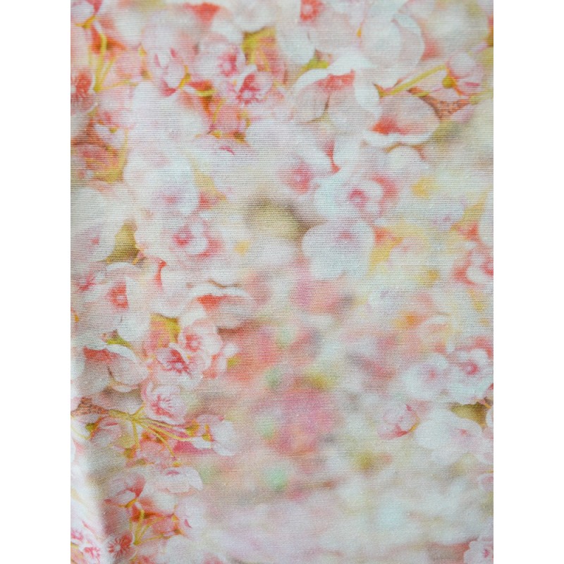 Пролетен тишлайфер за маса със светло розови цветя 40x135см.-2