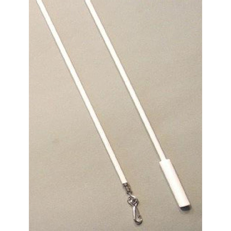 Метален бял водач за пердета с пвц покритие 100см-2