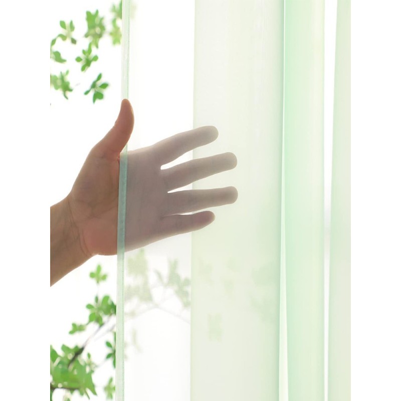 Изчистен воал в светло зелен цвят-3