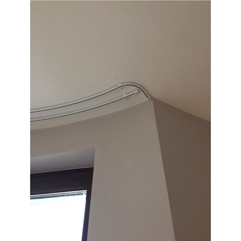 Алуминиев единичен корниз в бяло - 3700-4