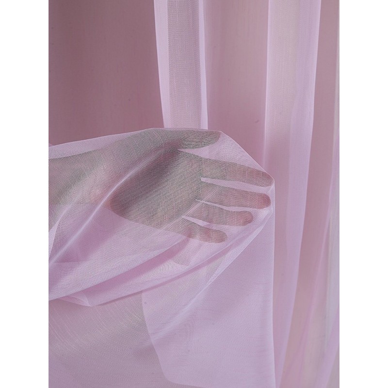 Органза бамбук в бледо розов цвят-2