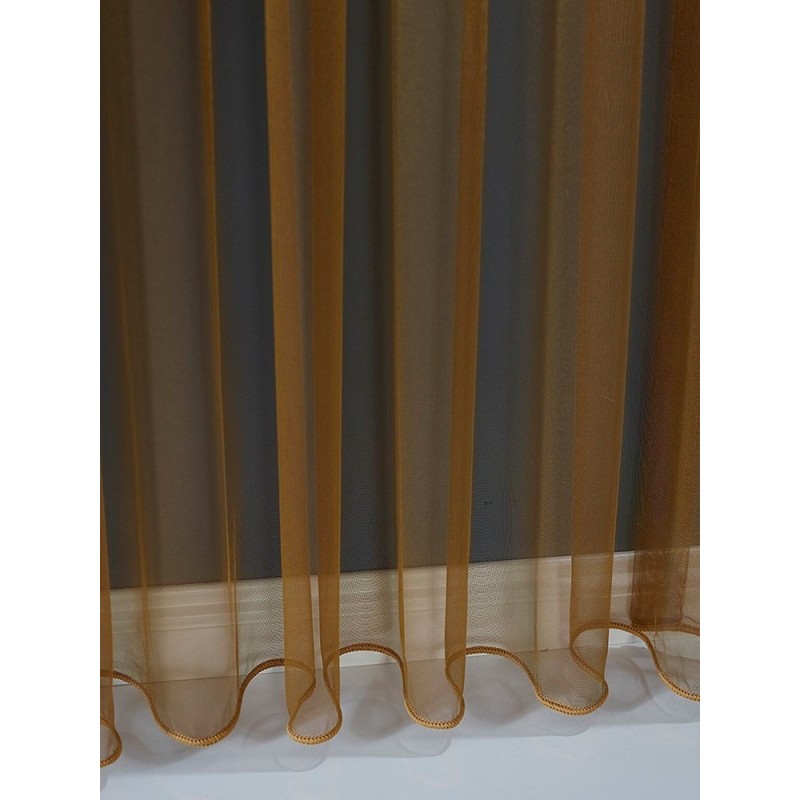 Изчистена органза в медно златист цвят-3