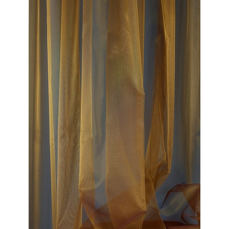 Изчистена органза в медно златист цвят-4