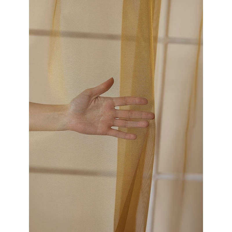 Изчистена органза в медно златист цвят-5