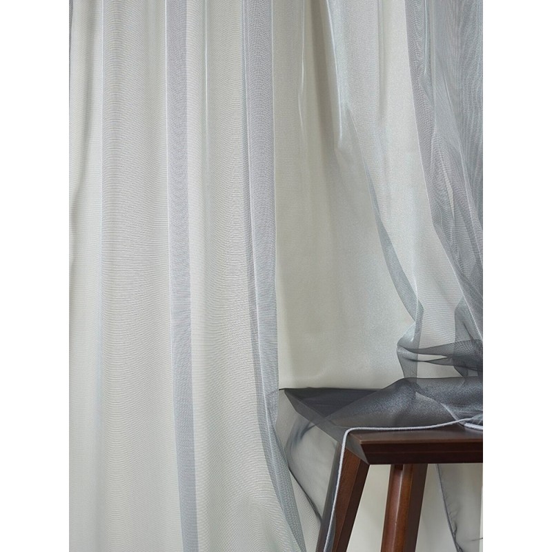 Фин плат с блясък от органза в сив цвят-2