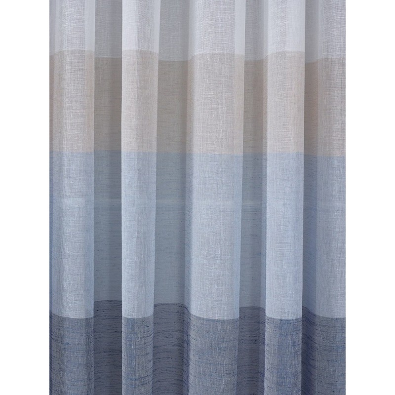 Ефектен плат от ленена структура с бордюр от три нюанса-2