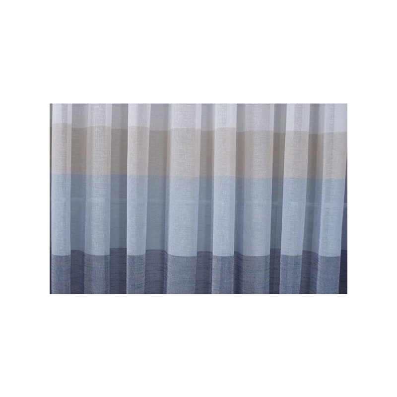 Ефектен плат от ленена структура с бордюр от три нюанса-3