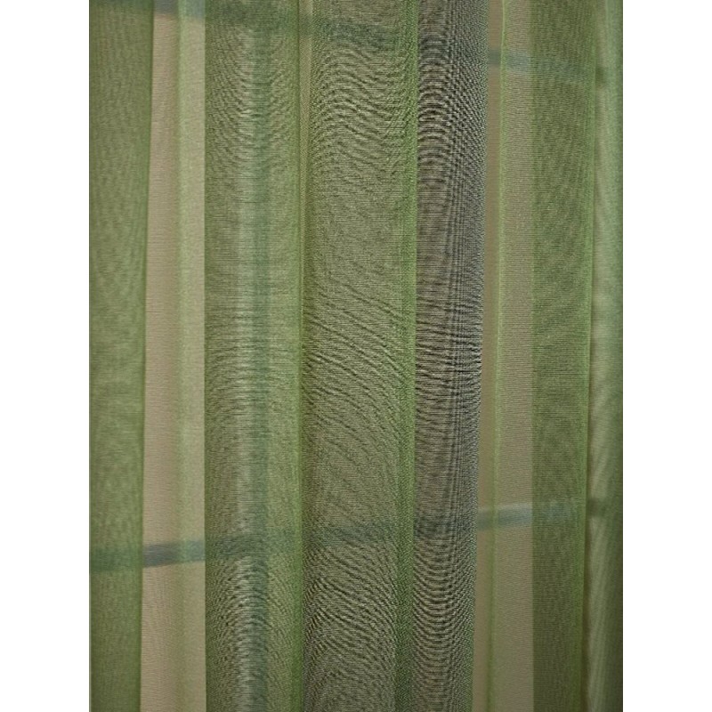 Прозрачна органза материя в тъмно зелен цвят-3