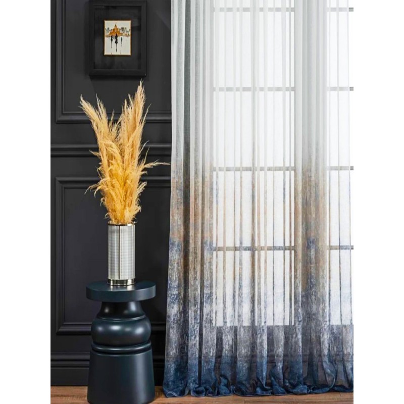 Ефектно перде с принт на петна в няколко цвята-2