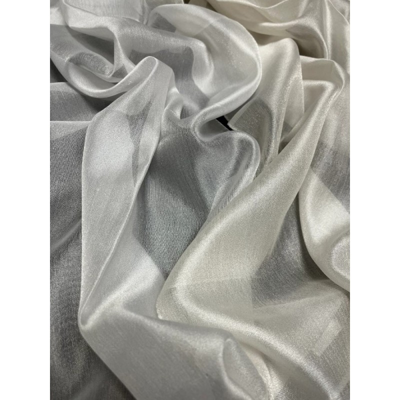 Изчистена органза в сив нюанс с блясък-2