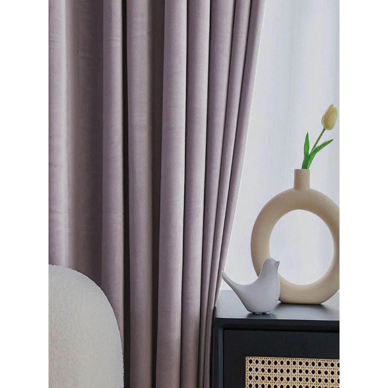 Завеса от кадифена материя в лилав цвят-2