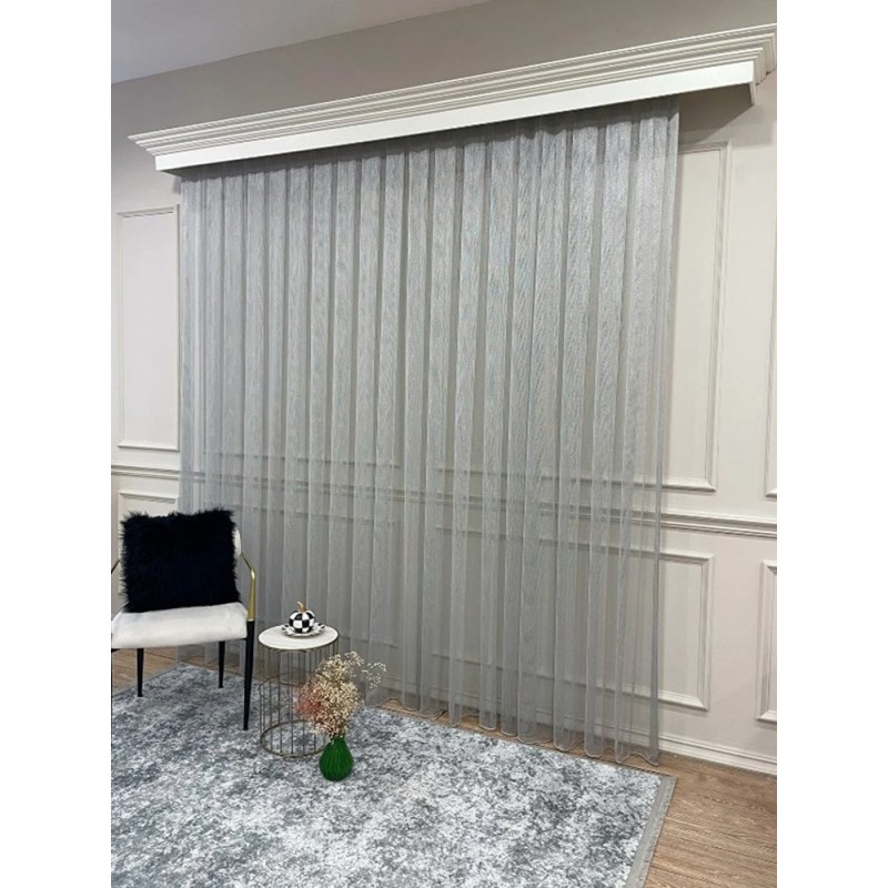 Мрежа за перде в сив цвят-2