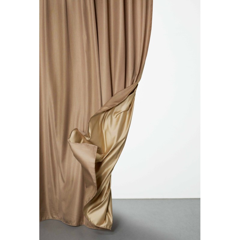 Блекаут завеса с блясък в бежов цвят-2
