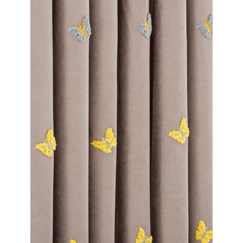 Завеса с бродирани релефни пеперуди-3