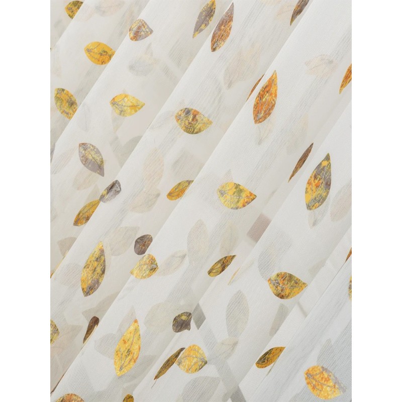 Десен с апликирани есенни листа-7