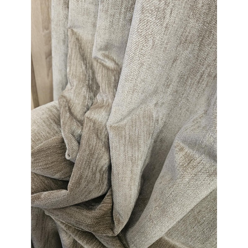 Готова завеса от пюшено кадифе в бежов цвят 4x2.57м.-5