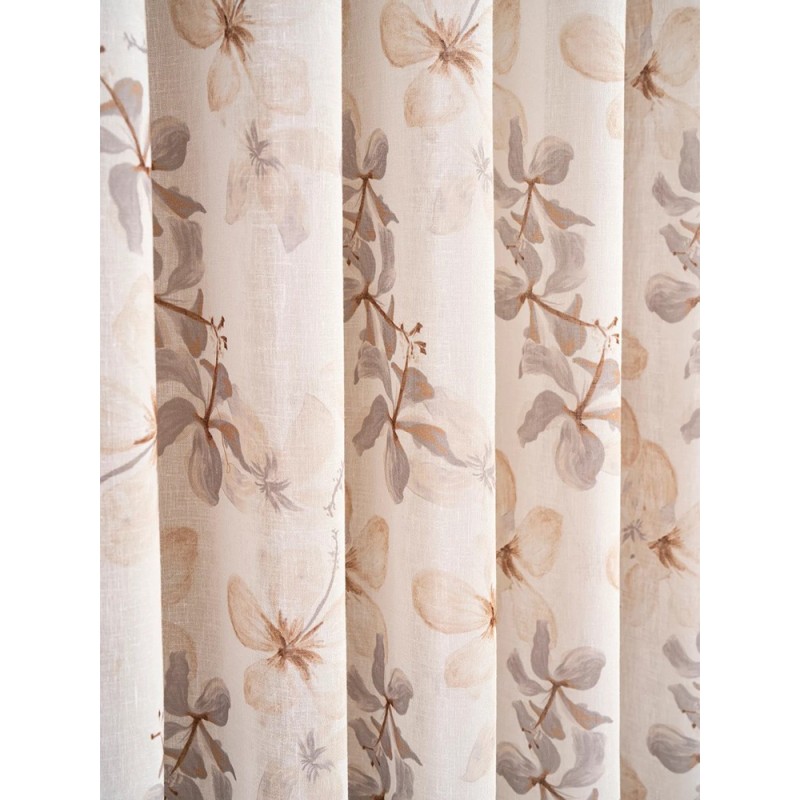 Полупрозрачно перде с флорални мотиви-3