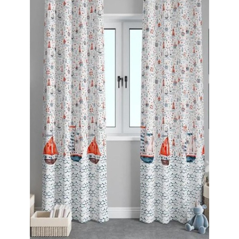 Детска плътна завеса с морски мотиви-2