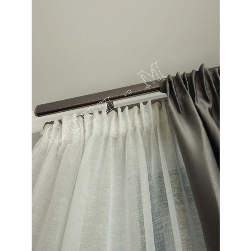 Двуканален алуминиев корниз 6300 в няколко цвята-2