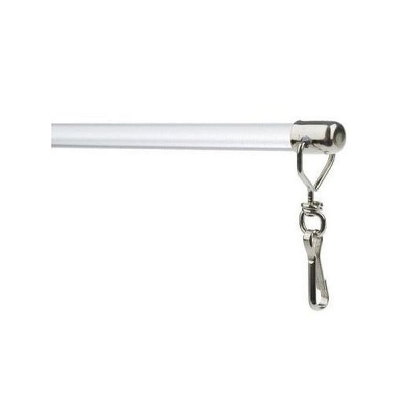 Водач за перде хром с плексиглас-2