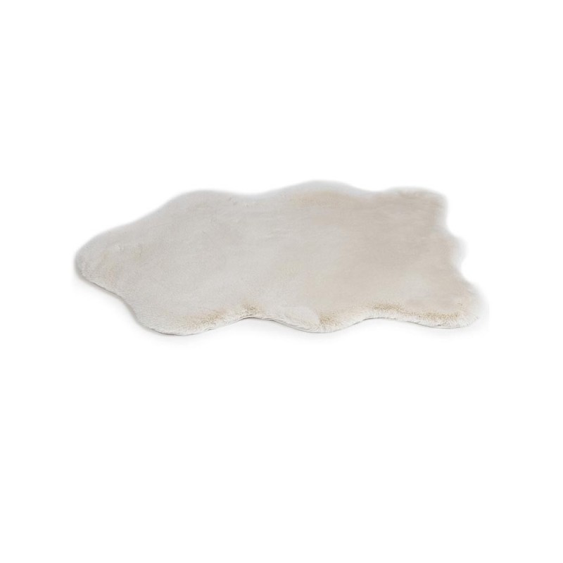 Еко кожа килим с къс косъм в бежов цвят 55x80см.-2